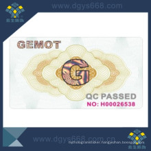 Embossed Security Paper Document Printing